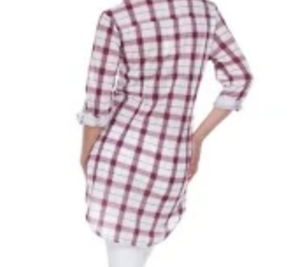 Moa Moa Tops - Plaid tunic length PLUS